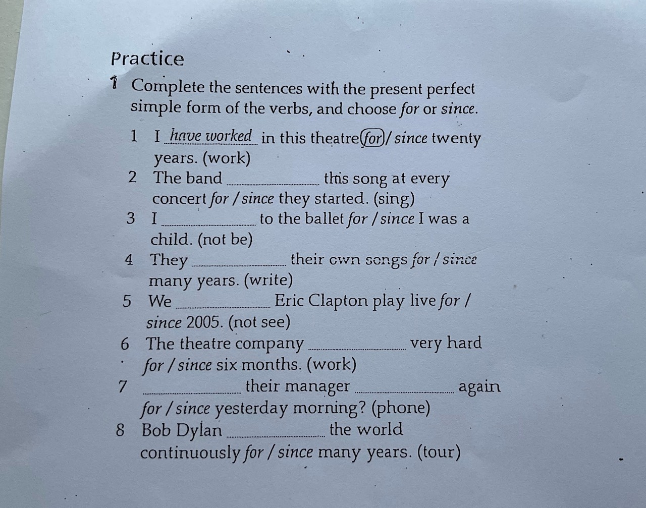 italki Are these sentences correct? The band has singing this song at