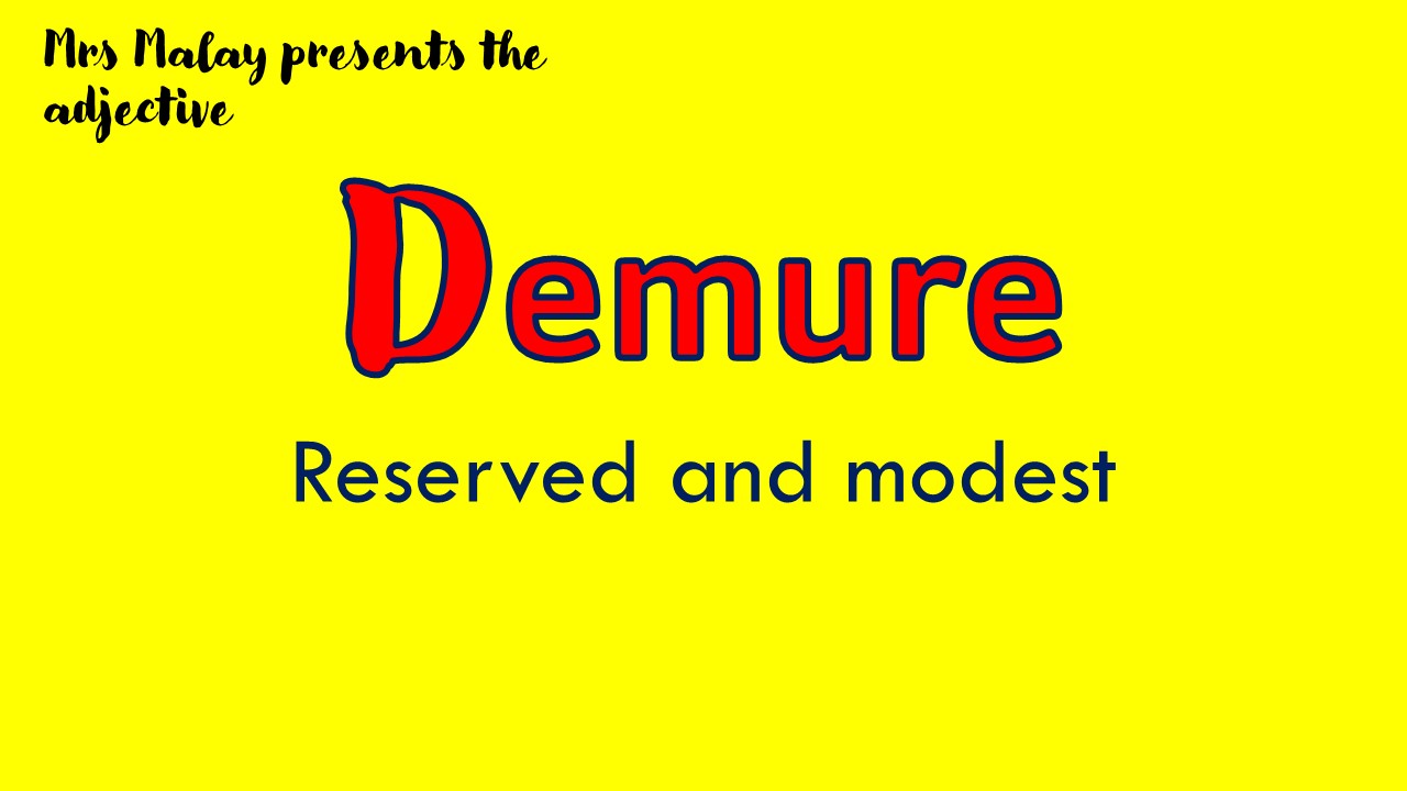 italki FLASHCARD Demure MEANING Reserved and modest[Image]