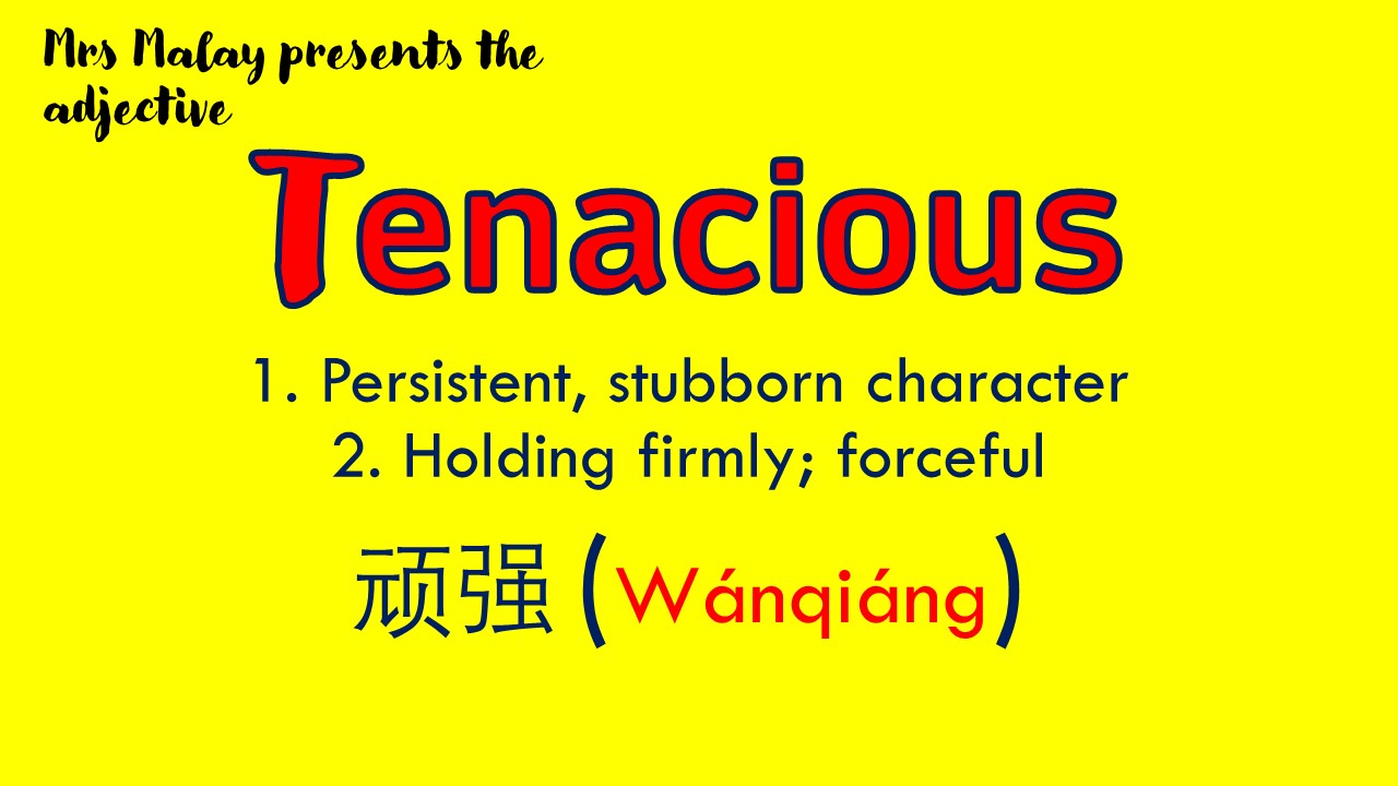 italki - Do you think that you are a TENACIOUS person? This means