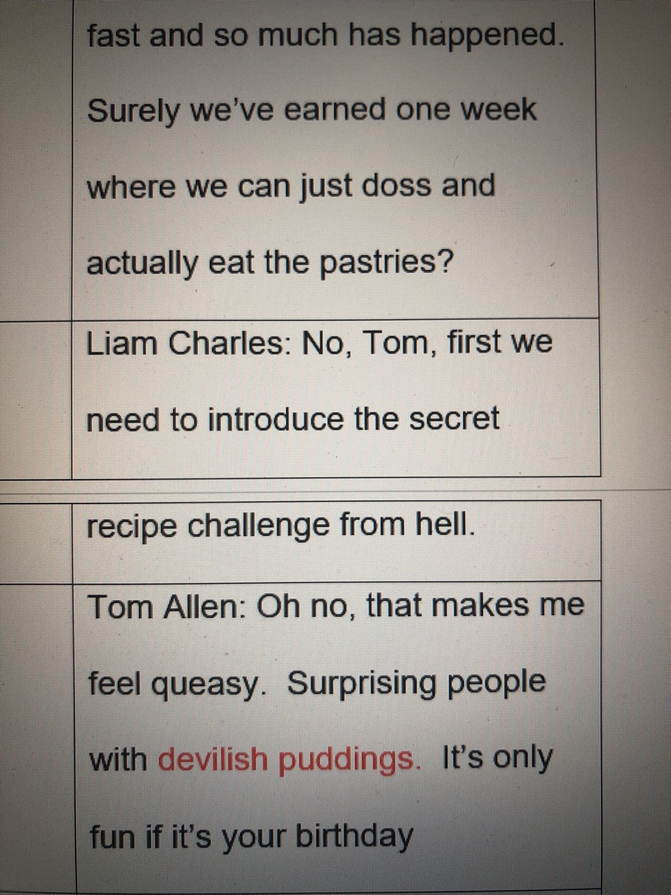 italki What does "devilish puddings" mean in this case? Bad puddings