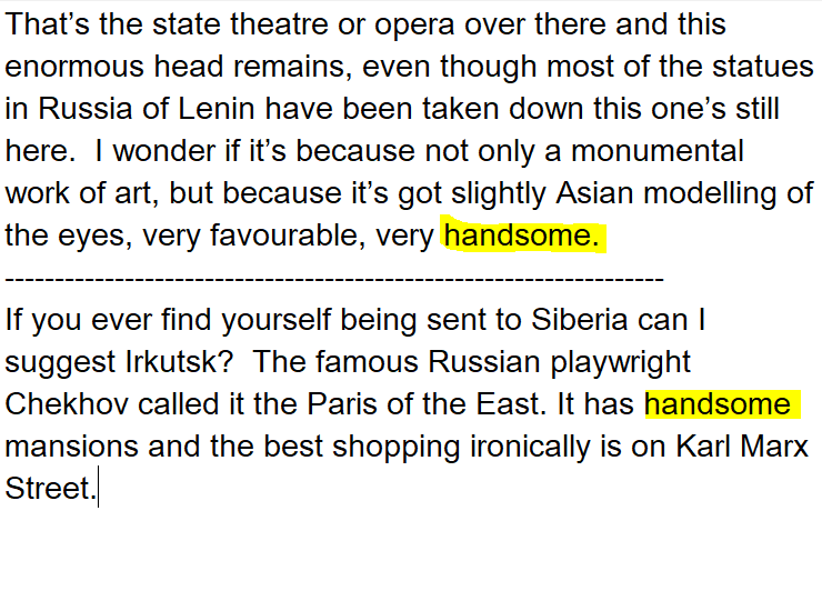 Italki What Does handsome Mean In Both Passages Lenin Statue Is
